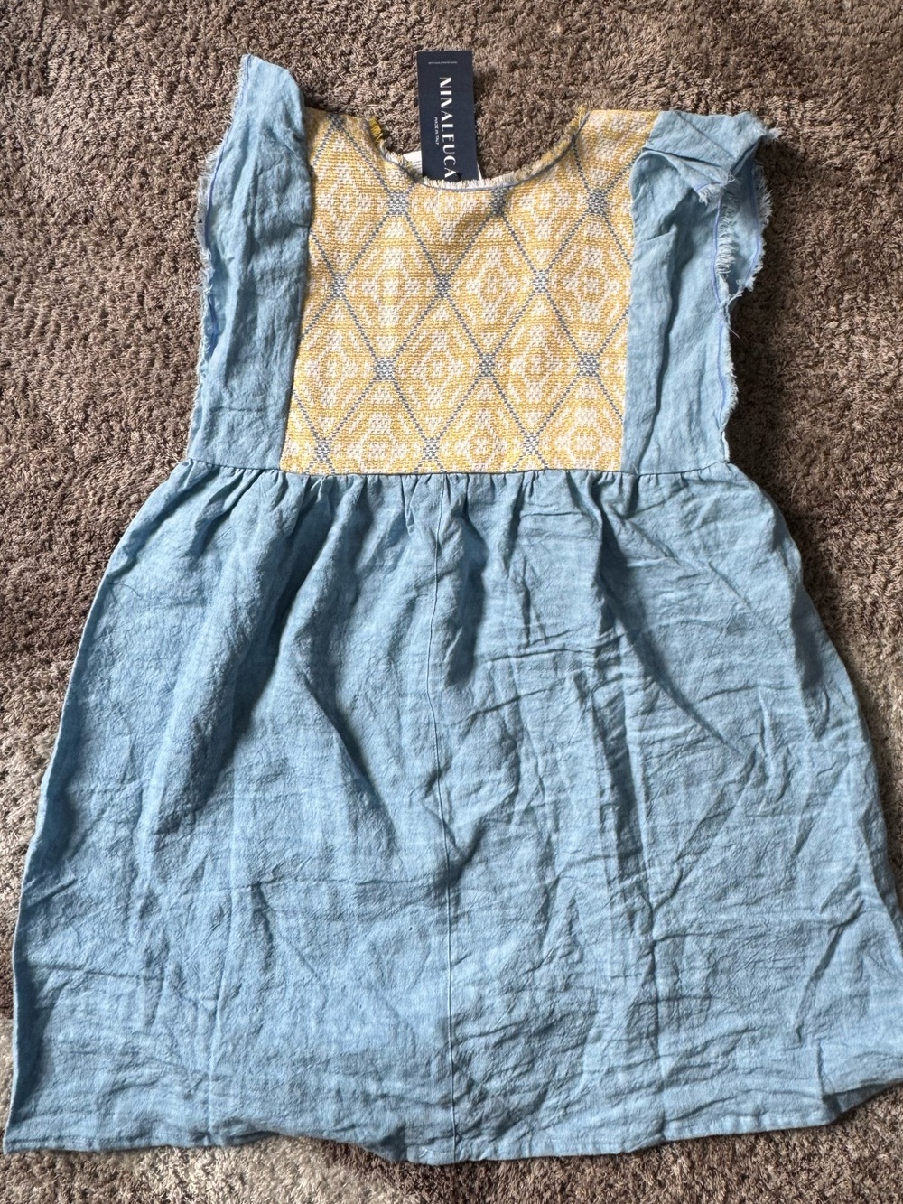 Nina Leuca Blue Short sleeveless dress - Picture 3 of 5